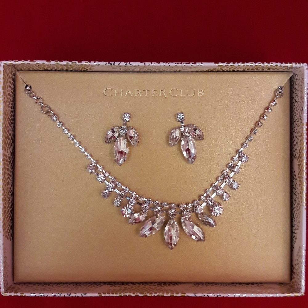 Charter Club Necklace and Earrings Jewelry Set